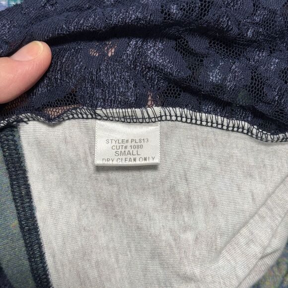 Vtg Cache Sheer Lace Back Top Women Small Floral Sequin Y2K 90s Fairygrunge Boho - Picture 10 of 11